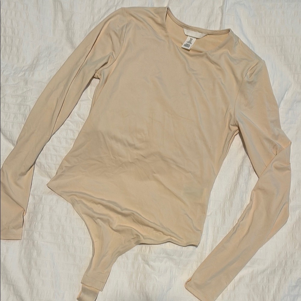 H&M Beige Long Sleeve Top